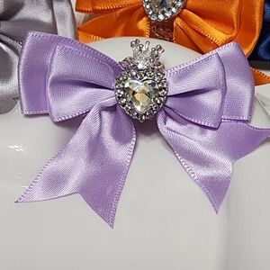 Fancy Bead Purple Bow Heart Gem Crown Rhinestone Pearls Jewelry Making Beadable